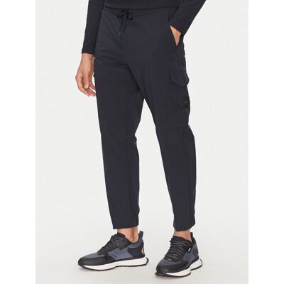 BOSS Bavlnené nohavice T_Urbanex-CargoLight 50508339 Tmavomodrá Tapered Fit Muži BOSS Bavlnené nohavice T_Urbanex-CargoLight 50508339 Tmavomodrá Tapered Fit Muži