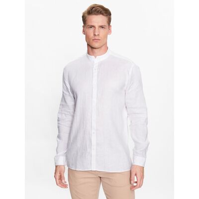 Hugo Košeľa 50490740 Biela Slim Fit Muži Hugo Košeľa 50490740 Biela Slim Fit Muži