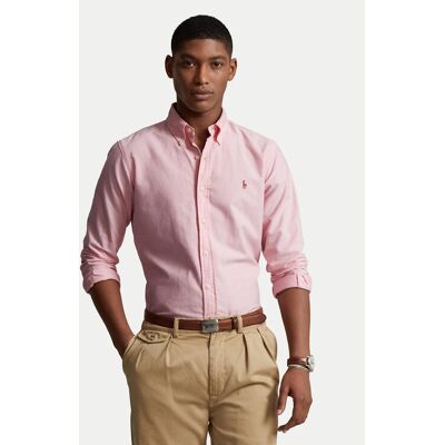 Polo Ralph Lauren Košeľa Core Replen 710549084 Ružová Slim Fit Muži Polo Ralph Lauren Košeľa Core Replen 710549084 Ružová Slim Fit Muži