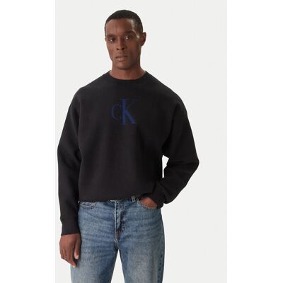 Calvin Klein Jeans Sveter LV04RD305G Čierna Relaxed Fit Muži Calvin Klein Jeans Sveter LV04RD305G Čierna Relaxed Fit Muži