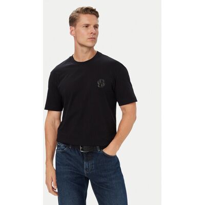 BOSS Tričko C-Tames 03 50565044 Čierna Regular Fit Muži BOSS Tričko C-Tames 03 50565044 Čierna Regular Fit Muži