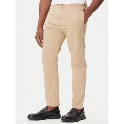 HUGO Chino nohavice David251D 50530886 Béžová Slim Fit Muži HUGO Chino nohavice David251D 50530886 Béžová Slim Fit Muži