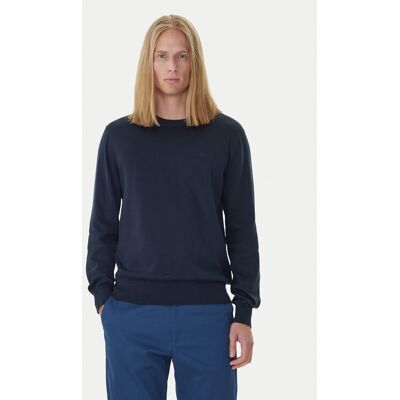 Calvin Klein Sveter LV040BM343 Tmavomodrá Regular Fit Muži Calvin Klein Sveter LV040BM343 Tmavomodrá Regular Fit Muži
