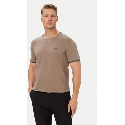 BOSS Tričko Taul 50521245 Tmavo béžová Regular Fit Muži BOSS Tričko Taul 50521245 Tmavo béžová Regular Fit Muži