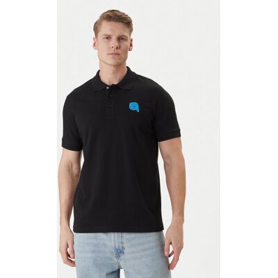 KARL LAGERFELD Polokošeľa 745015 562231 Čierna Regular Fit Muži KARL LAGERFELD Polokošeľa 745015 562231 Čierna Regular Fit Muži