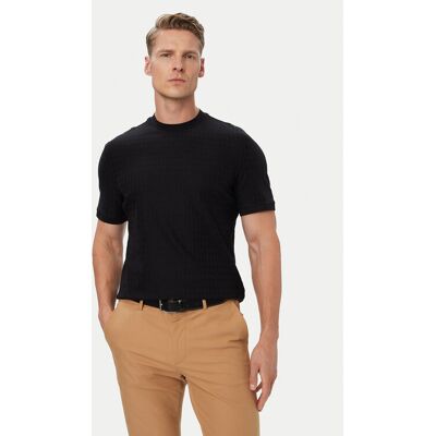 BOSS Tričko H-Thompson 321 50567970 Čierna Regular Fit Muži BOSS Tričko H-Thompson 321 50567970 Čierna Regular Fit Muži