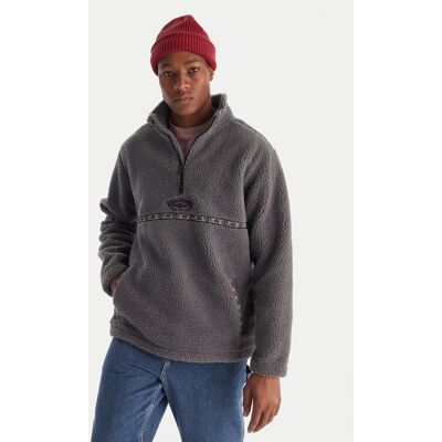 Billabong Fleecová mikina Boundary Tombstone EBYFT00158 Sivá Regular Fit Muži Billabong Fleecová mikina Boundary Tombstone EBYFT00158 Sivá Regular Fit Muži
