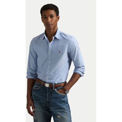 Polo Ralph Lauren Košeľa Core Replen 710549084 Modrá Slim Fit Muži Polo Ralph Lauren Košeľa Core Replen 710549084 Modrá Slim Fit Muži