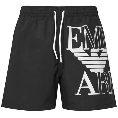 Emporio Armani Plavecké šortky EM000583 AF20434 UC001 Čierna Regular Fit Muži Emporio Armani Plavecké šortky EM000583 AF20434 UC001 Čierna Regular Fit Muži