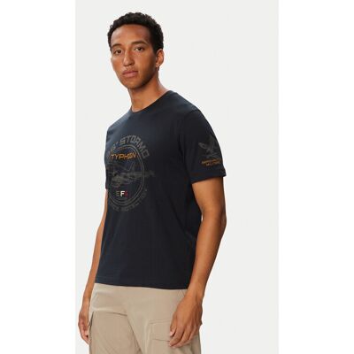 Aeronautica Militare Tričko 262TS2580UJ00750 Tmavomodrá Regular Fit Muži Aeronautica Militare Tričko 262TS2580UJ00750 Tmavomodrá Regular Fit Muži