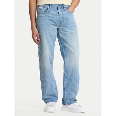 Calvin Klein Jeans Džínsy LV04RG765G Modrá Straight Fit Muži Calvin Klein Jeans Džínsy LV04RG765G Modrá Straight Fit Muži