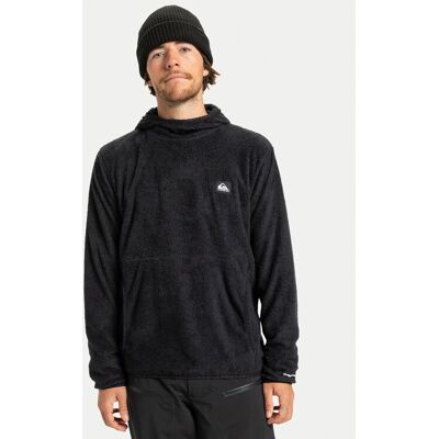 Quiksilver Fleecová mikina Warm Up Hoodie EQYPF03079 Čierna Regular Fit Muži Quiksilver Fleecová mikina Warm Up Hoodie EQYPF03079 Čierna Regular Fit Muži