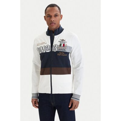 Aeronautica Militare Mikina 261FE2095UF00674 Biela Regular Fit Muži Aeronautica Militare Mikina 261FE2095UF00674 Biela Regular Fit Muži