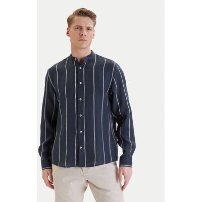 Bugatti Košeľa 9550-78954C Tmavomodrá Casual Fit Muži Bugatti Košeľa 9550-78954C Tmavomodrá Casual Fit Muži