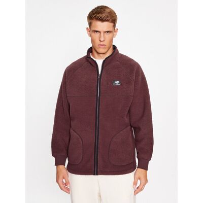 New Balance Fleecová mikina Athletics Polar Fleece Full Zip MJ33503 Tmavo červená Regular Fit Muži New Balance Fleecová mikina Athletics Polar Fleece Full Zip MJ33503 Tmavo červená Regular Fit Muži