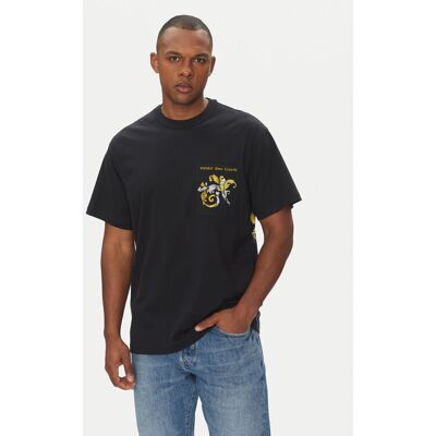 Versace Jeans Couture Tričko 78GAH6RB Čierna Regular Fit Muži Versace Jeans Couture Tričko 78GAH6RB Čierna Regular Fit Muži