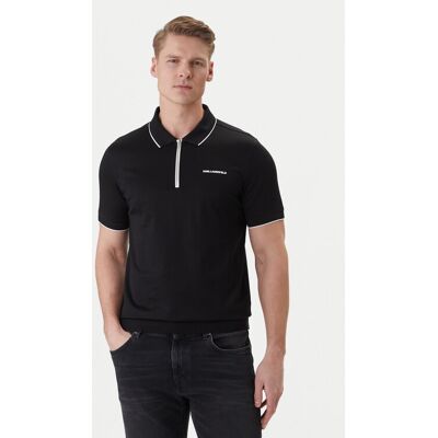 KARL LAGERFELD Polokošeľa 745003 562200 Čierna Regular Fit Muži KARL LAGERFELD Polokošeľa 745003 562200 Čierna Regular Fit Muži