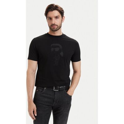 KARL LAGERFELD Tričko 755040 563225 Čierna Regular Fit Muži KARL LAGERFELD Tričko 755040 563225 Čierna Regular Fit Muži