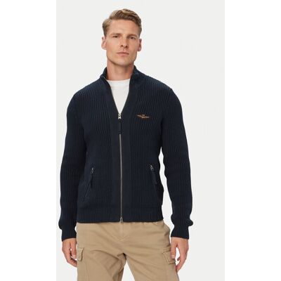 Aeronautica Militare Kardigán 262MA1664UL00409 Tmavomodrá Regular Fit Muži Aeronautica Militare Kardigán 262MA1664UL00409 Tmavomodrá Regular Fit Muži