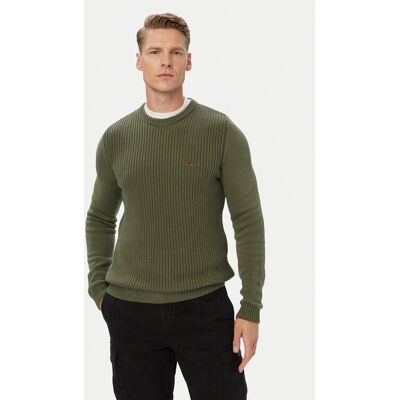 Aeronautica Militare Sveter 262MA1571UL00409 Kaki Regular Fit Muži Aeronautica Militare Sveter 262MA1571UL00409 Kaki Regular Fit Muži