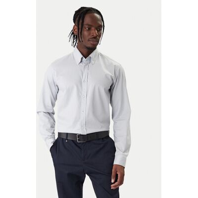 BOSS Košeľa Rickert 50553001 Sivá Regular Fit Muži BOSS Košeľa Rickert 50553001 Sivá Regular Fit Muži