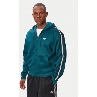 adidas Mikina adicolor Spacer KS7423 Tmavo zelená Oversize Muži adidas Mikina adicolor Spacer KS7423 Tmavo zelená Oversize Muži