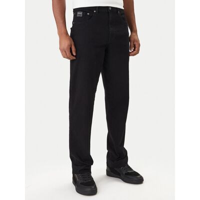 Versace Jeans Couture Džínsy 80GAB5RE CDW00 Čierna Straight Fit Muži Versace Jeans Couture Džínsy 80GAB5RE CDW00 Čierna Straight Fit Muži