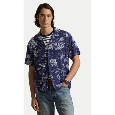 Polo Ralph Lauren Košeľa 710B14282001 Tmavomodrá Classic Fit Muži Polo Ralph Lauren Košeľa 710B14282001 Tmavomodrá Classic Fit Muži