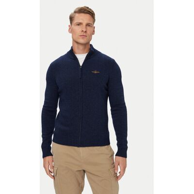 Aeronautica Militare Kardigán 262MA1646UL00924 Tmavomodrá Regular Fit Muži Aeronautica Militare Kardigán 262MA1646UL00924 Tmavomodrá Regular Fit Muži