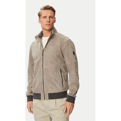 JOOP! Kožená bunda Cosmo 80100853 Sivá Regular Fit Muži JOOP! Kožená bunda Cosmo 80100853 Sivá Regular Fit Muži