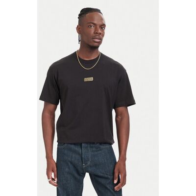 Versace Jeans Couture Tričko 80GAHT05 CJ00T Čierna Regular Fit Muži Versace Jeans Couture Tričko 80GAHT05 CJ00T Čierna Regular Fit Muži