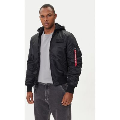 Alpha Industries Bundy bomber MA-1 Zip Hood Back Print 128113 Čierna Regular Fit Muži Alpha Industries Bundy bomber MA-1 Zip Hood Back Print 128113 Čierna Regular Fit Muži