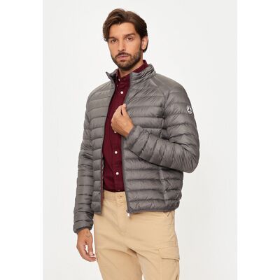 Jott Vatovaná bunda Mat P000MDOW02 Sivá Slim Fit Muži Jott Vatovaná bunda Mat P000MDOW02 Sivá Slim Fit Muži