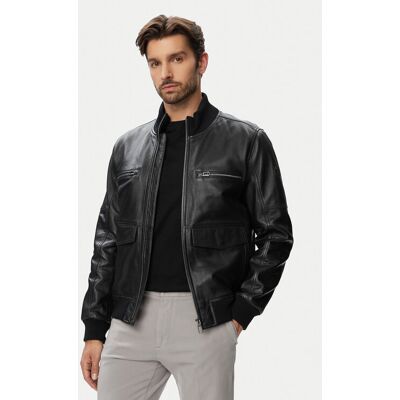 JOOP! Kožená bunda Clouson 80100851 Čierna Regular Fit Muži JOOP! Kožená bunda Clouson 80100851 Čierna Regular Fit Muži