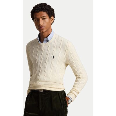 Polo Ralph Lauren Sveter 710876762010 Krémová Regular Fit Muži Polo Ralph Lauren Sveter 710876762010 Krémová Regular Fit Muži