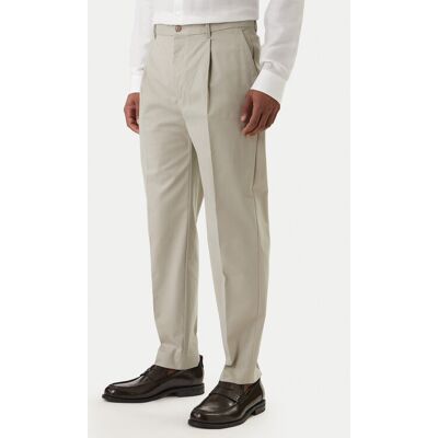 Calvin Klein Chino nohavice LV04LE612G Béžová Tapered Fit Muži Calvin Klein Chino nohavice LV04LE612G Béžová Tapered Fit Muži