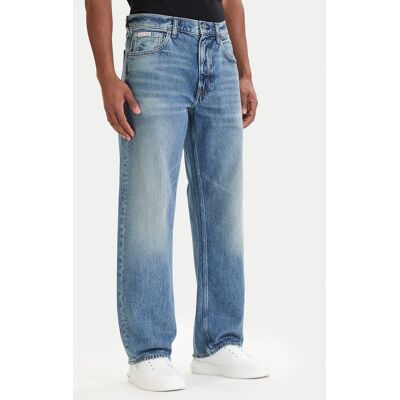 Calvin Klein Jeans Džínsy 90S LV04RF725G Modrá Straight Fit Muži Calvin Klein Jeans Džínsy 90S LV04RF725G Modrá Straight Fit Muži