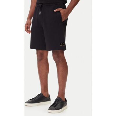 Armani Exchange Športové kraťasy XM001887 AF10818 MC004 Čierna Regular Fit Muži Armani Exchange Športové kraťasy XM001887 AF10818 MC004 Čierna Regular Fit Muži