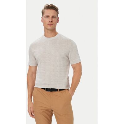 BOSS Tričko H-Thompson 181 50565299 Béžová Regular Fit Muži BOSS Tričko H-Thompson 181 50565299 Béžová Regular Fit Muži