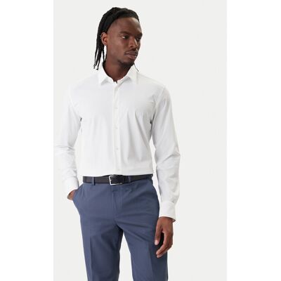 BOSS Košeľa P-Hank 50555747 Biela Slim Fit Muži BOSS Košeľa P-Hank 50555747 Biela Slim Fit Muži