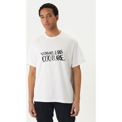 Versace Jeans Couture Tričko 80GAHE04 CJ00E Biela Regular Fit Muži Versace Jeans Couture Tričko 80GAHE04 CJ00E Biela Regular Fit Muži
