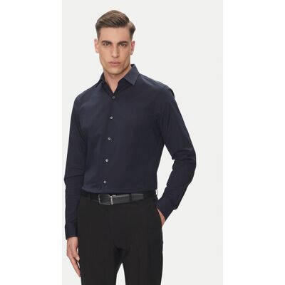 Calvin Klein Košeľa Essential LV019EU000 Tmavomodrá Slim Fit Muži Calvin Klein Košeľa Essential LV019EU000 Tmavomodrá Slim Fit Muži
