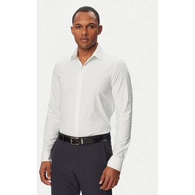 Calvin Klein Košeľa LV019EU092 Biela Slim Fit Muži Calvin Klein Košeľa LV019EU092 Biela Slim Fit Muži