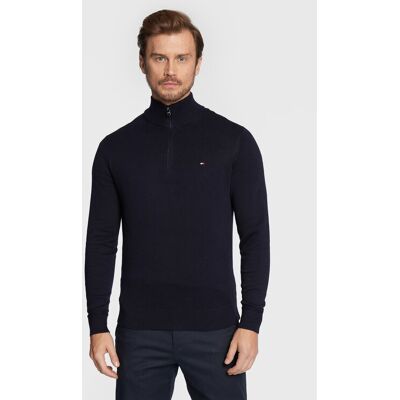 Tommy Hilfiger Sveter MW0MW28049 Tmavomodrá Regular Fit Muži Tommy Hilfiger Sveter MW0MW28049 Tmavomodrá Regular Fit Muži