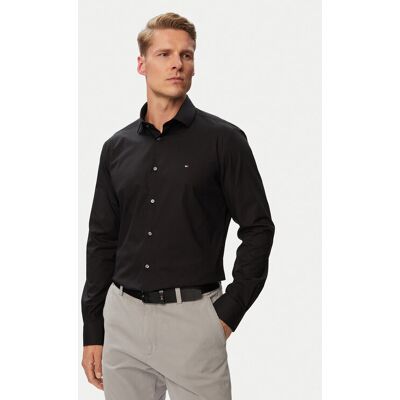 Tommy Hilfiger Košeľa MW0MW43122 Čierna Slim Fit Muži Tommy Hilfiger Košeľa MW0MW43122 Čierna Slim Fit Muži