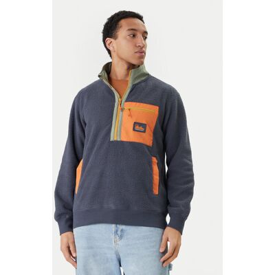 Billabong Fleecová mikina Boundary Shore EBYPF03000 Tmavomodrá Regular Fit Muži Billabong Fleecová mikina Boundary Shore EBYPF03000 Tmavomodrá Regular Fit Muži