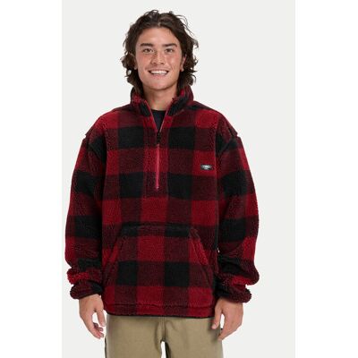 Quiksilver Fleecová mikina Mercury Woodlans EQYPF03070 Bordová Regular Fit Muži Quiksilver Fleecová mikina Mercury Woodlans EQYPF03070 Bordová Regular Fit Muži