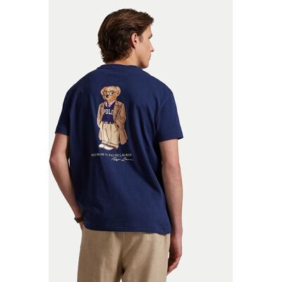 Polo Ralph Lauren Tričko 710974585001 Tmavomodrá Custom Slim Fit Muži Polo Ralph Lauren Tričko 710974585001 Tmavomodrá Custom Slim Fit Muži