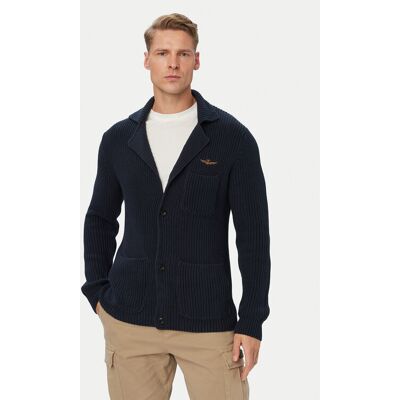 Aeronautica Militare Kardigán 262MA1666UL00409 Tmavomodrá Regular Fit Muži Aeronautica Militare Kardigán 262MA1666UL00409 Tmavomodrá Regular Fit Muži