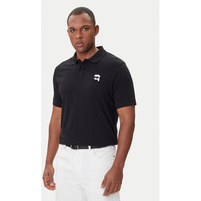 KARL LAGERFELD Polokošeľa 745710 500224 Čierna Regular Fit Muži KARL LAGERFELD Polokošeľa 745710 500224 Čierna Regular Fit Muži